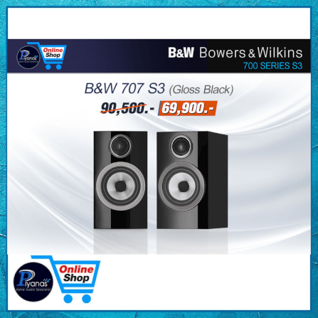 ลำโพงบุ๊คเชลฟ์ Bowers&Wilkins : 707S3 (สีดำเงา)_1